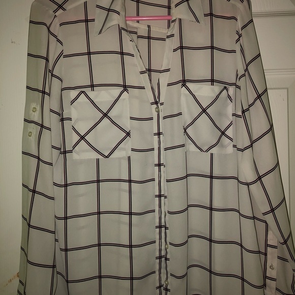 Express Button Down Blouse - Picture 2 of 3